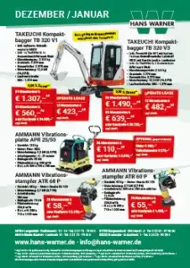 Hans Warner Angebote Baumaschine - Dezember 2025/Januar 2026