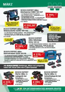 Hans Warner Angebote Baugeräte - März 2026